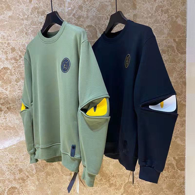 Áo Sweater Tay Dài Cổ Tròn Dáng Rộng Phong Cách Hip Hop Âu Mỹ Thời Trang Thu Đông Cho Nam Và Nữ