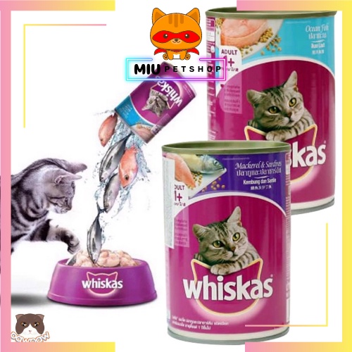 Pate WHISKAS cho mèo trưởng thành - lon 400gr Pate nhiều vị cho mèo trưởng thành.