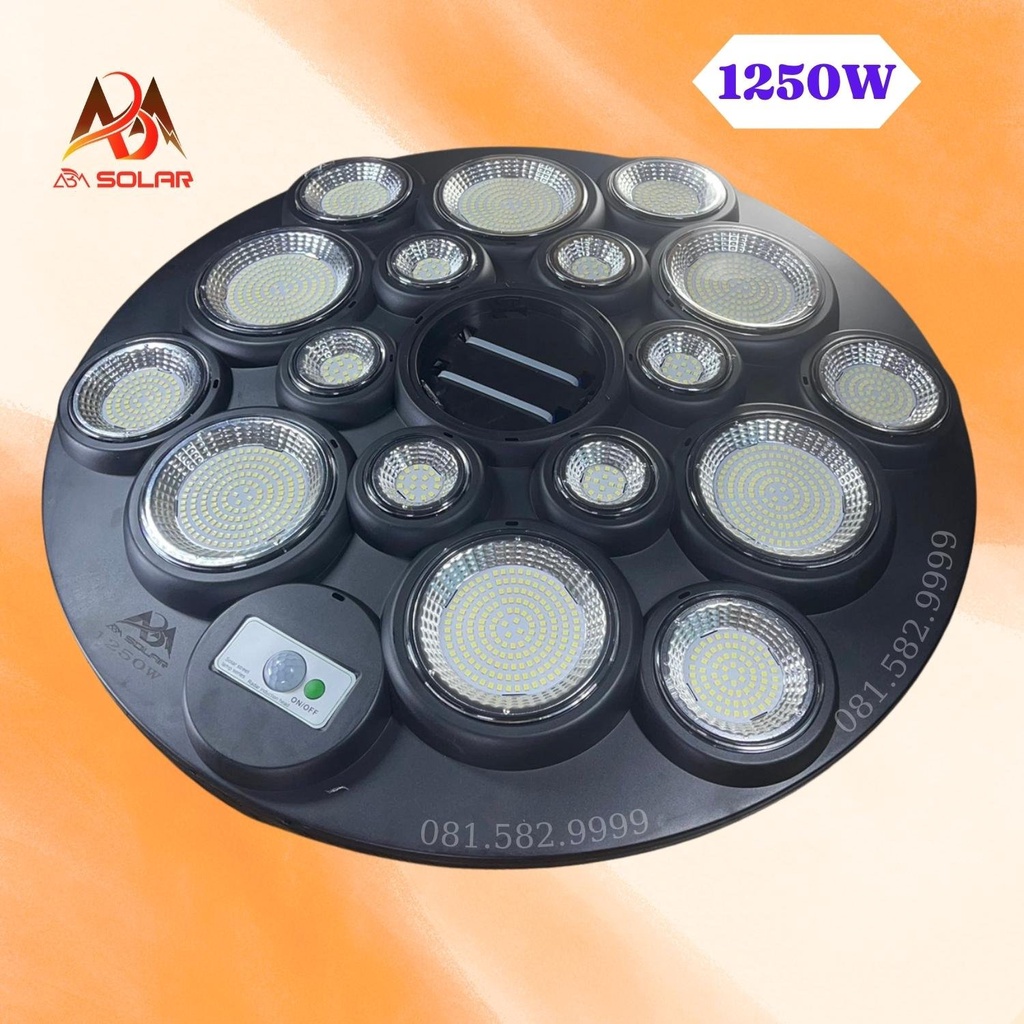 [1250w] Đèn Năng Lượng Mặt Trời UFO, Chiếu Sáng Sân Vườn, Đường Phố, Tỏa Sáng 360 độ, Công Suất 1250W - ABM SOLAR