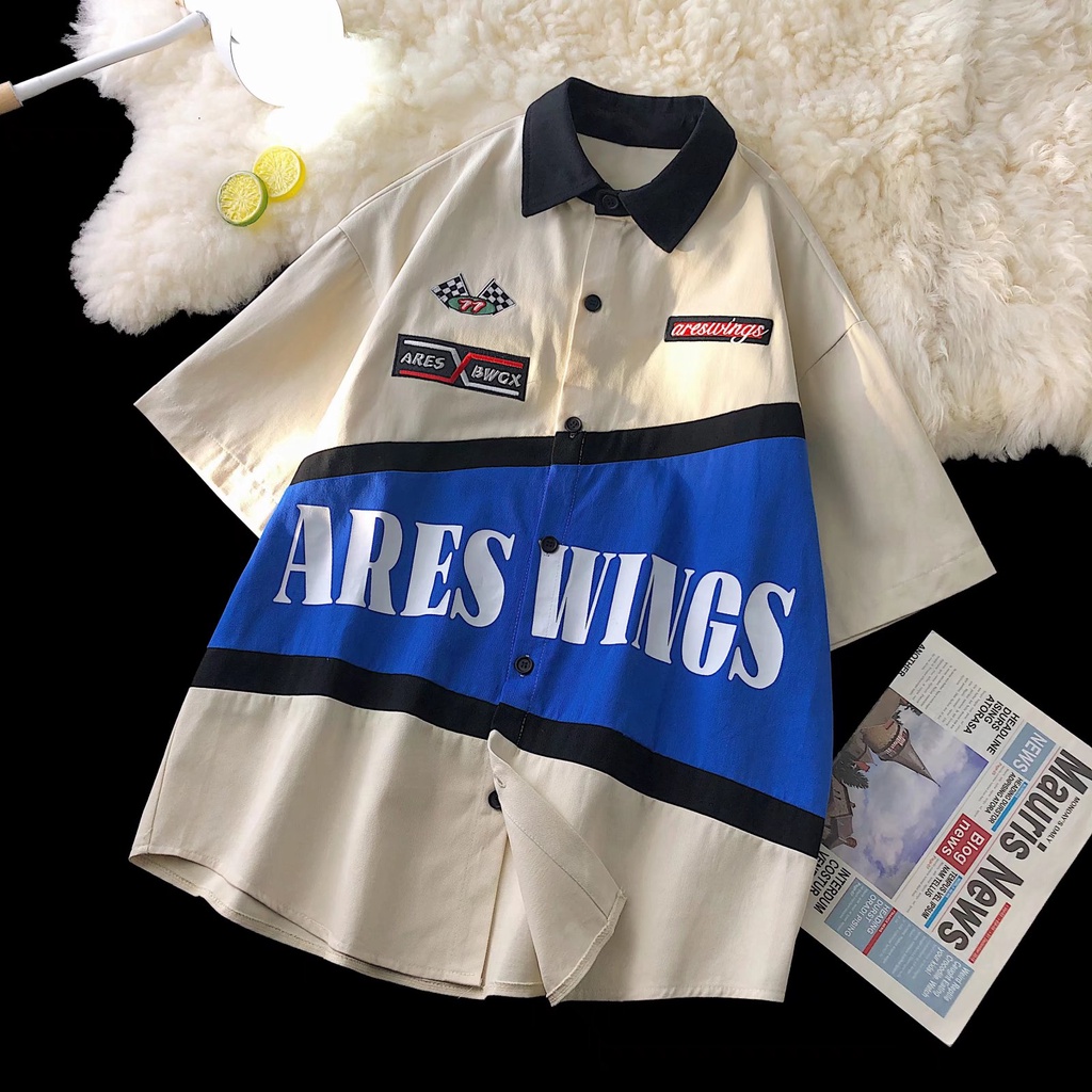 Áo polo Tay Ngắn Dáng Rộng Phong Cách Hàn Quốc Thời Trang Cho Nam