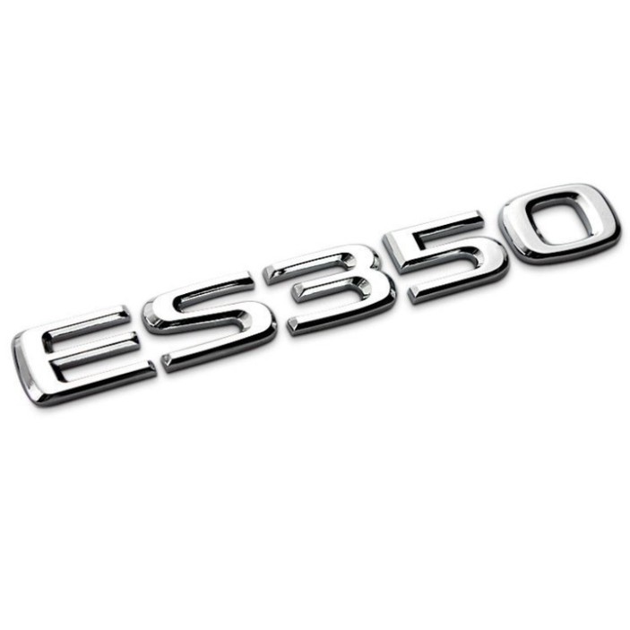 Sản Phẩm Decal tem chữ ES350 inox dán đuôi xe ô tô Lexus G100405 Kích thước 15×1.9cm