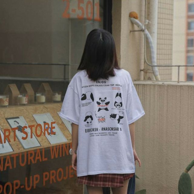 Áo thun tay lỡ Unisex dạng cặp gấu ENJOG