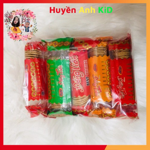 Bánh quy đồng tiền 1 bịch 10 gói bánh kẹo đồ ăn vặt tuổi thơ giá rẻ