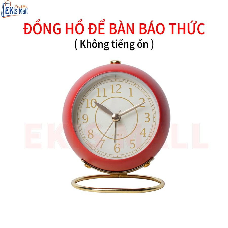 Đồng hồ để bàn báo thức phòng ngủ không tiếng động sang trọng cao cấp