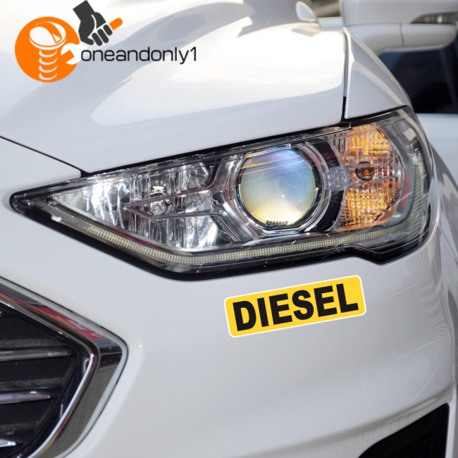 Bộ 2 miếng dán phản quang in chữ DIESEL 10.6 * 3CM vui nhộn cổ điển cho xe hơi