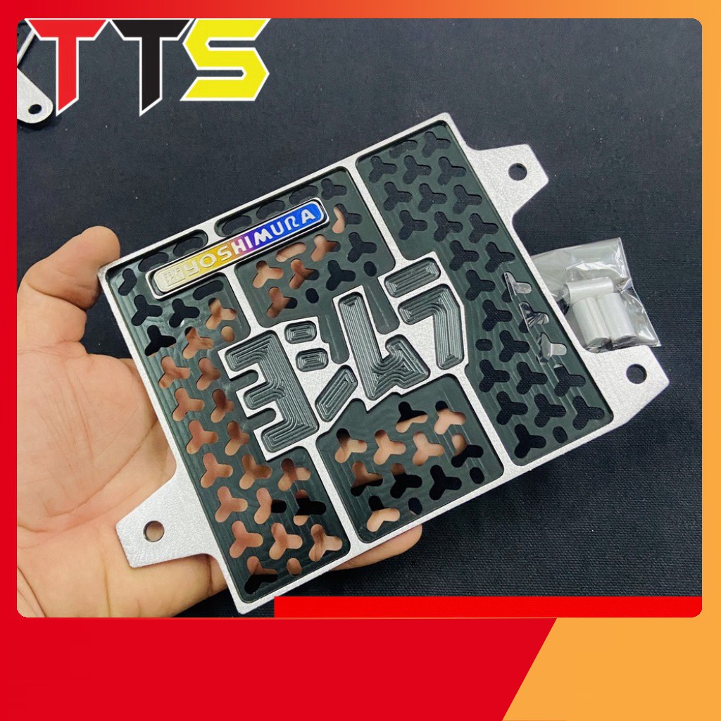 [XẢ KHO] CHE KÉT NƯỚC XE VARIO, CLICK THÁI NHÔM CNC 3D TÔNG MÀU 2 LINE ĐEN BẠC ( TEM TITAN YOSHIMURA )