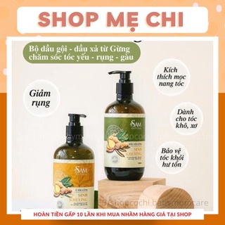 Combo 2 món Gội Ủ Sinh Khương Sam Natural thảo dược mọc tóc , ngăn ngừa gãy rụng