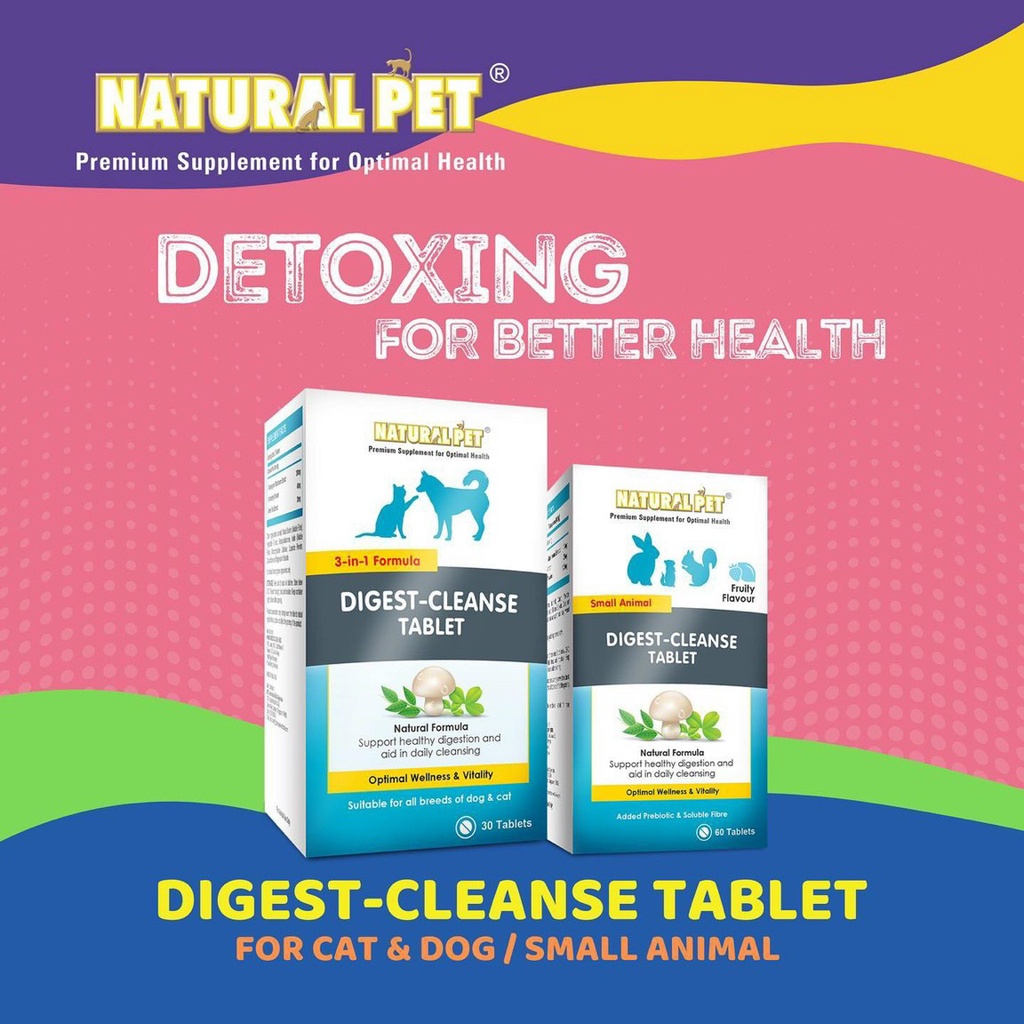 Detoxing_Viên Giải độc cơ thể sử dụng cho chó và mèo Digest cleanse tablet