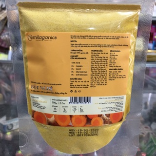Bột nghệ Milaganics 100g