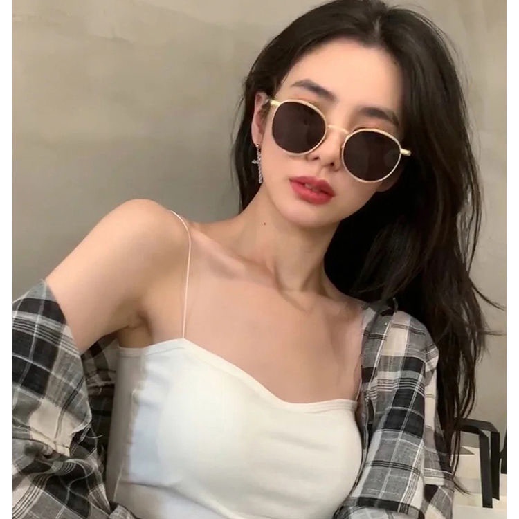 Kính mát nam nữ mắt tròn chống tia UV phong cách Hàn Quốc đẹp giá rẻ sang trọng EMOJI 209