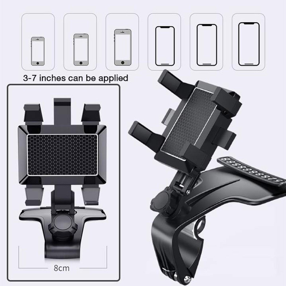 [MẪU 2021] Giá kẹp đỡ điện thoại xoay 360 độ chống rung gắn taplo tấm chắn nắng gương chiếu hậu xe ô tô, xe hơi | BigBuy360 - bigbuy360.vn