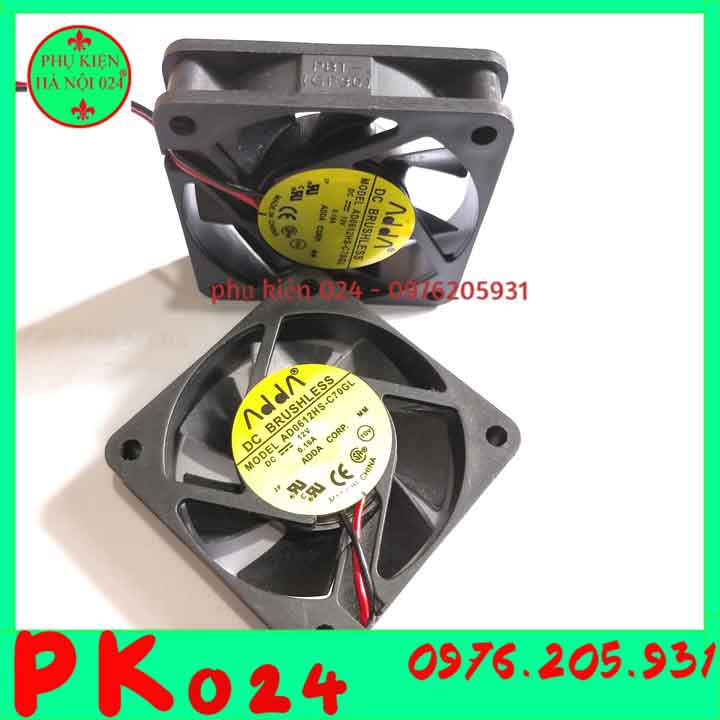 Bộ 2 Quạt Tản Nhiệt Brushless 12V Tốc Độ Cao 6x6x1.5cm 0.16A