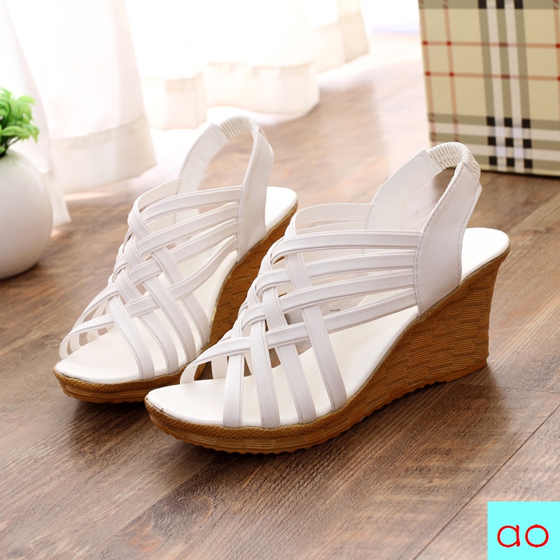 Giày Sandal Đế Xuồng Cao Phong Cách Hàn Quốc Thời Trang Mùa Hè Hàng Mới 2022 Dành Cho Nữ