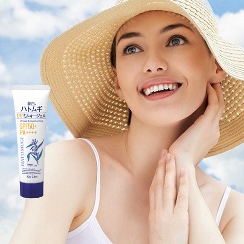 Hatomugi Dưỡng Ẩm Và Làm Sáng Da SPF50+ PA++++ 80g