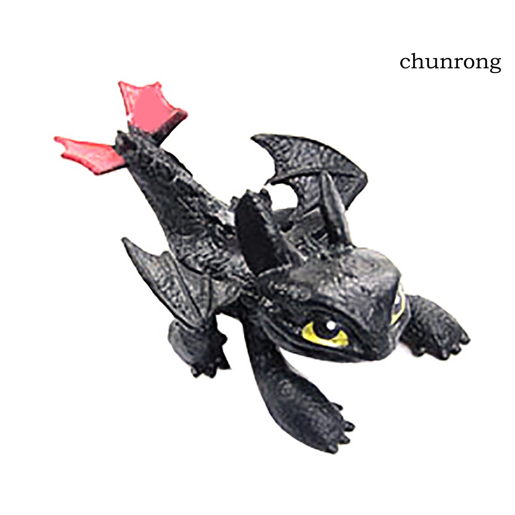 CR+Toothless Anime Figure Night Fury Dragons Doll Children Toys Desktop Ornament