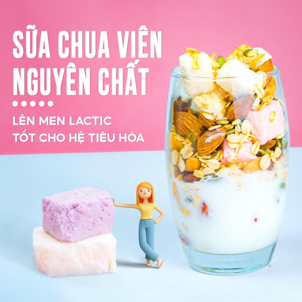 Ngũ côc granola ăn kiêng sữa chua sấy khô TANU NUTS túi 500g mix hạt dinh dưỡng giảm cân, không đường