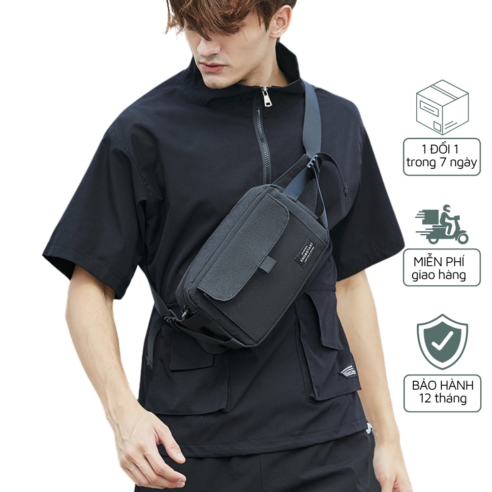 Túi Đeo Chéo Ngực Bụng Nam Thời Trang Cao Cấp Hình Hộp Form Chắc Chắn Vải Dày Dặn Chống Nhăn Xù TD325