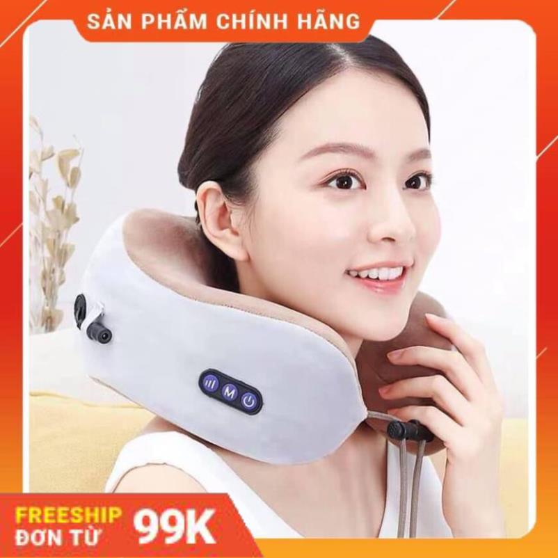 Gối massage cổ gáy đa năng hình chữ U | Gối kê cổ mát xa cao cấp