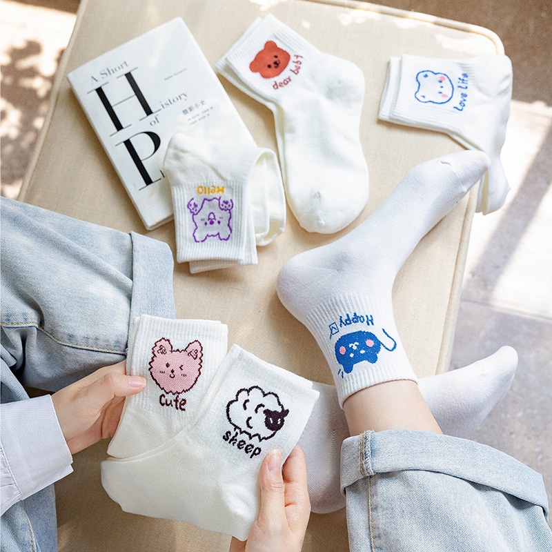 Vớ Cotton Thuần Khiết Phong Cách Nhật Bản Dễ Thương Cho Nữ