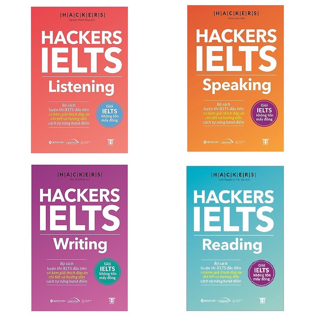 Sách Combo Hackers IELTS (4 cuốn) - BẢN QUYỀN