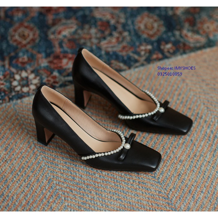 GIÀY CAO GÓT IMYSHOES GÓT VUÔNG PHONG CÁCH GIÀY CƯỚI CỰC SANG