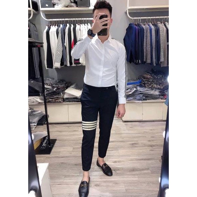 Quần Dài Nam Đen Trơn Phong Cách Hàn Quốc Chất Vải Mềm Mịn Không Phai Màu Ít Bám Bụi