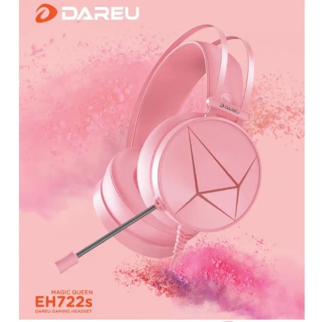 Tai nghe DAREU EH722s Pink/ Magic queen/ led RGB/ âm thanh 7.1 - Hồng cá tính