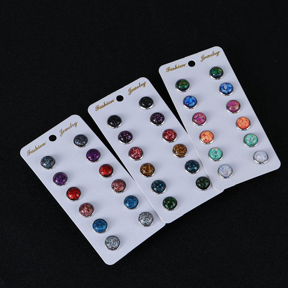 LAY Set 6 Đôi Khuyên Tai Đính Đá Thời Trang Cho Nữ