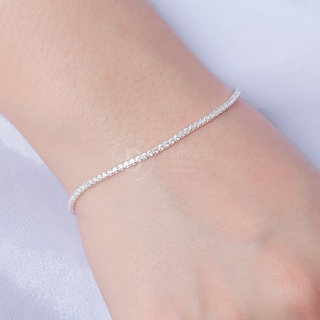 Vòng tay bạc 925 1 hàng đá trắng sang trọng - lắc tay tennis đá 2.5li thanh lịch 1000vth ddreamer