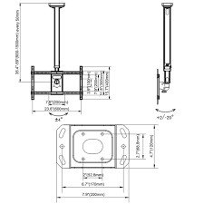 Giá treo tivi thả trần xoay 360 độ - NB - T3260  -