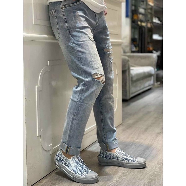 Quần Dior Rách Cao Cấp 1:1, Quần Jean Cao Cấp dành cho Nam