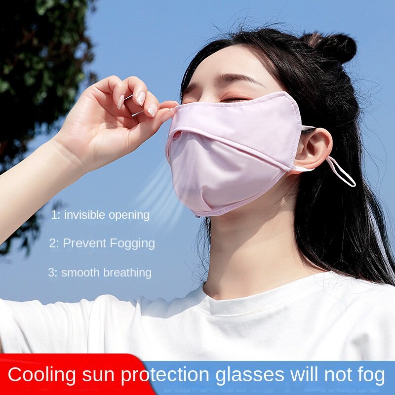 Mặt Nạ Lụa Băng Bảo Vệ Toàn Diện Khuôn Mặt Chống Nắng UPF50+ Chống Tia UV Cho Nam Và Nữ