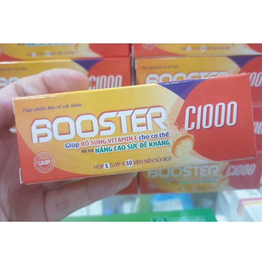 Sủi Tăng Đề  Kháng Booster C1000 mg +Kẽm  Hỗ Trợ Nâng Cao Sức Đề Kháng
