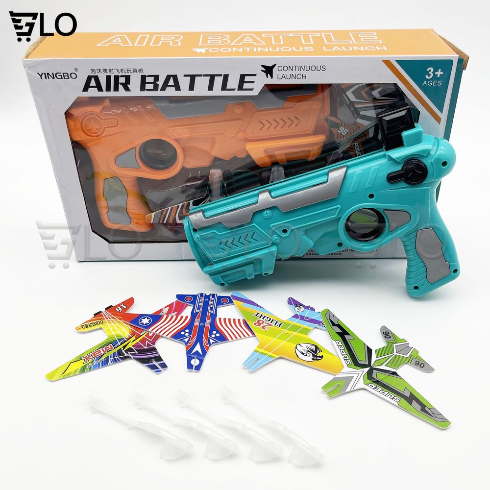 Súng Bắn Máy Bay Air Battle Cho Bé, Đồ Chơi Phóng Máy Bay Lượn Mô Hình Trẻ Em