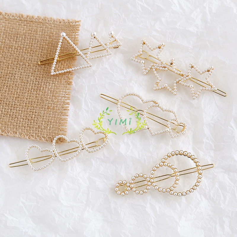 Kẹp Tóc Đính Ngọc Trai Nhân Tạo Phong Cách Hàn Quốc