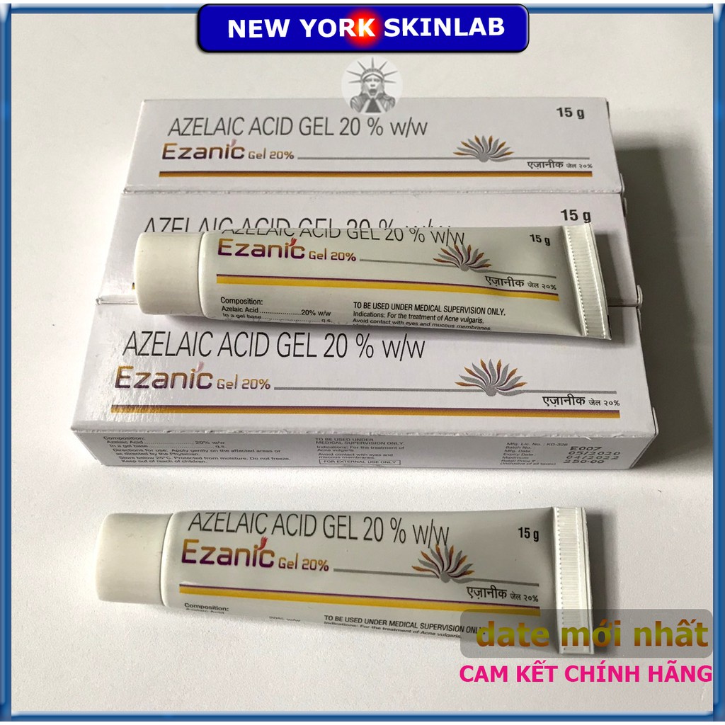 Chấm mụn Ezanic gel (15g) - 20% azelaic acid, loại bỏ mụn, hết thâm mụn (skinoren, azclear) | BigBuy360 - bigbuy360.vn