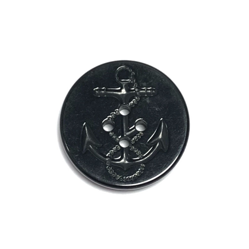 5 cái - Nút lớn 3cm loại nhựa tốt bóng đẹp khắc hoa văn mỏ neo tinh xảo dùng trang trí áo khoác, đầm, quần, sp handmade