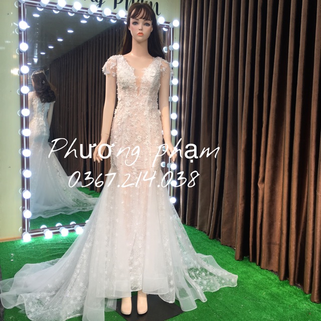 Áo cưới đuôi cá đẹp