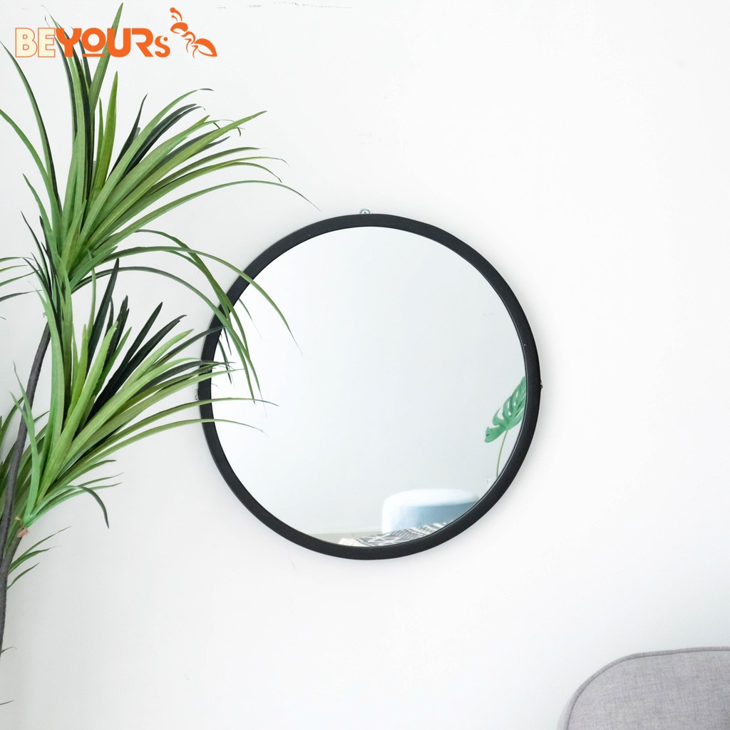 Gương Tròn Soi Treo Tường BEYOURs Khung Gỗ Decor Mia-Circle-Mirror Trang Điểm Đẹp