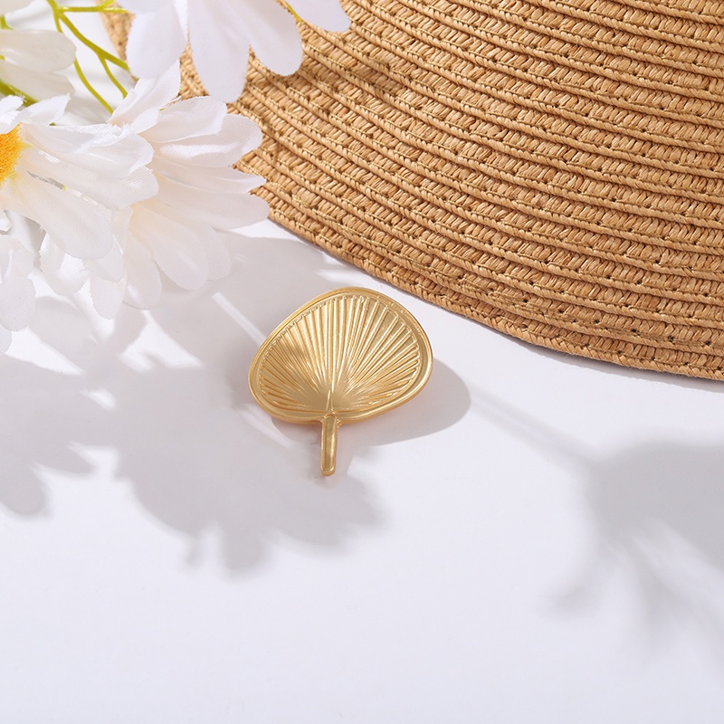 Ghim cài áo Qihe Jewelry hình chiếc quạt sáng tạo thời trang cho nữ