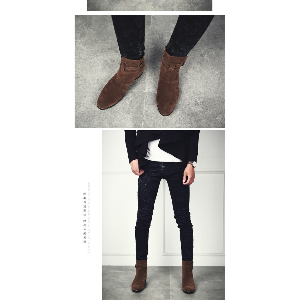 Chelsea boot da lộn nam JTPX-9055-JJ của HILLGLOBAL