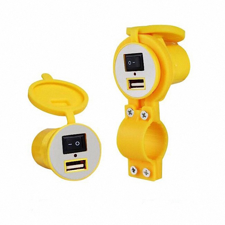 Sạc Điện Thoại Gắn Xe Máy 2.1A