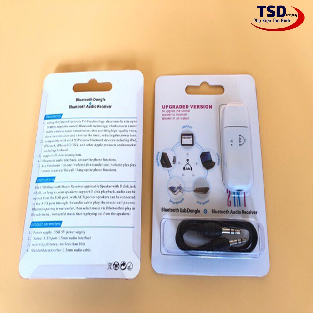 USB Bluetooth Dongle V4.0 2018 - USB Biến loa thường thành loa Bluetooth