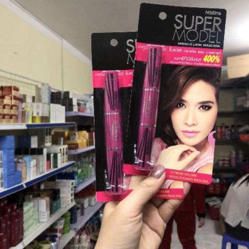 MASCARA 2 ĐẦU SIÊU DÀY MI MISTINE SUPER MODEL THÁI
