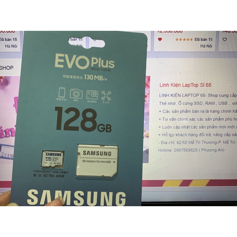 Thẻ nhớ Samsung Evo Plus 64Gb/ 128Gb loại MicroSD lắp điện thoại