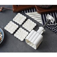 [Hot]-Khuôn bánh trung thu lò xo tròn và vuông loại 125g
