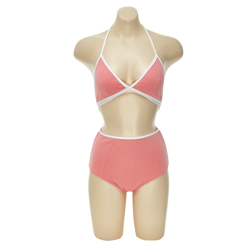 Bikini hai mảnh hai dây viền trắng hở lưng nhiều màu - M014 - Mermaid