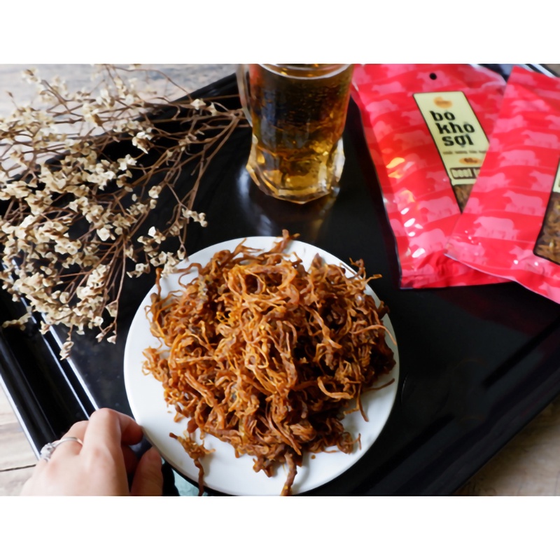 Bò khô xé sợi vị cay truyền thống Xuân Hương nguyên chất thịt bò đậm đà thơm ngon đồ ăn vặt Nonglamfood | BigBuy360 - bigbuy360.vn