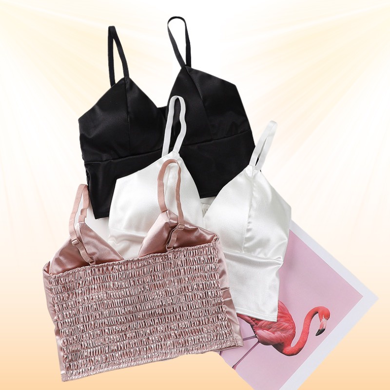 Áo bra satin mềm mại bo chun phía sau co dãn thoải mái SUNBRA 3313