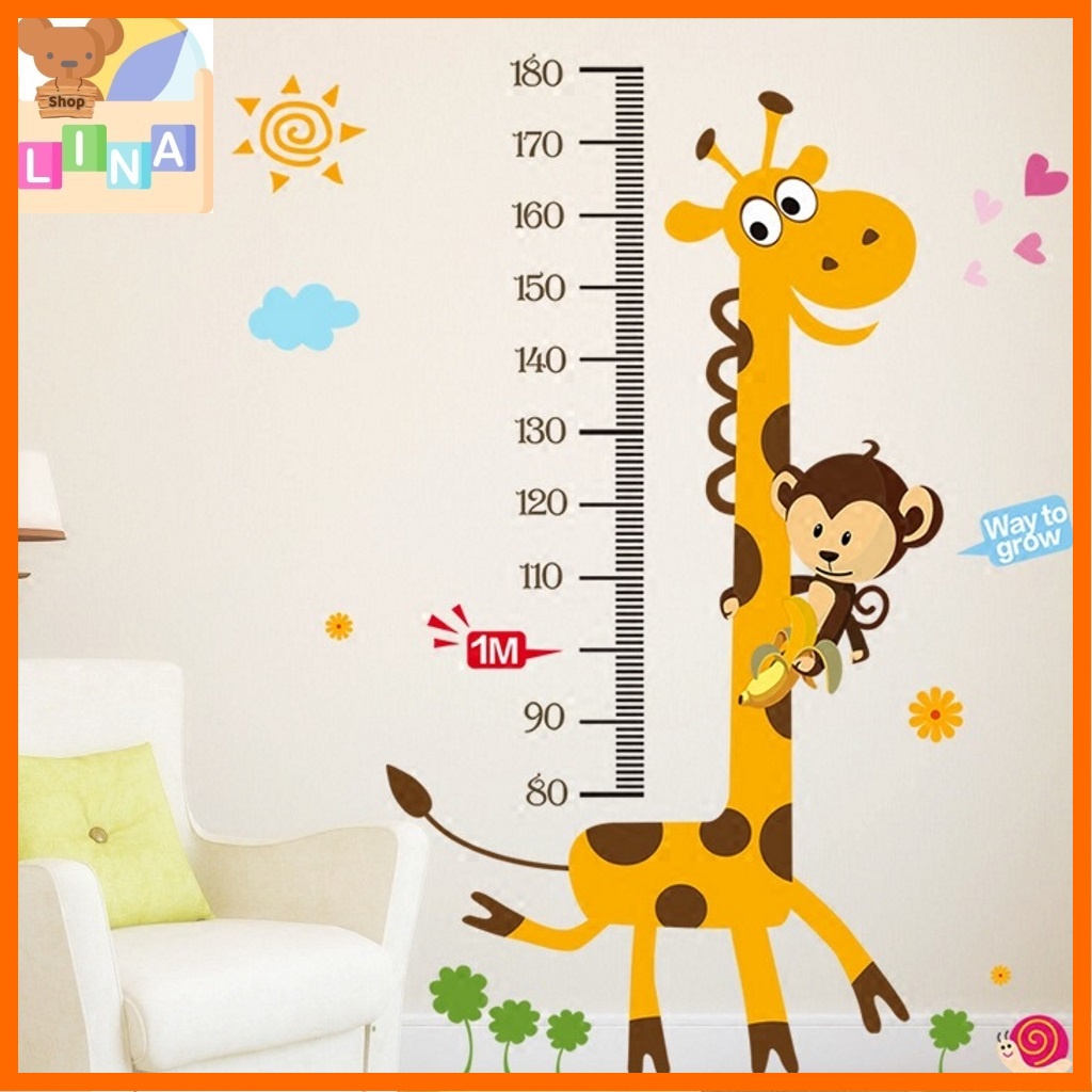 Decal dán tường đo chiều cao cho bé - LINA Kids